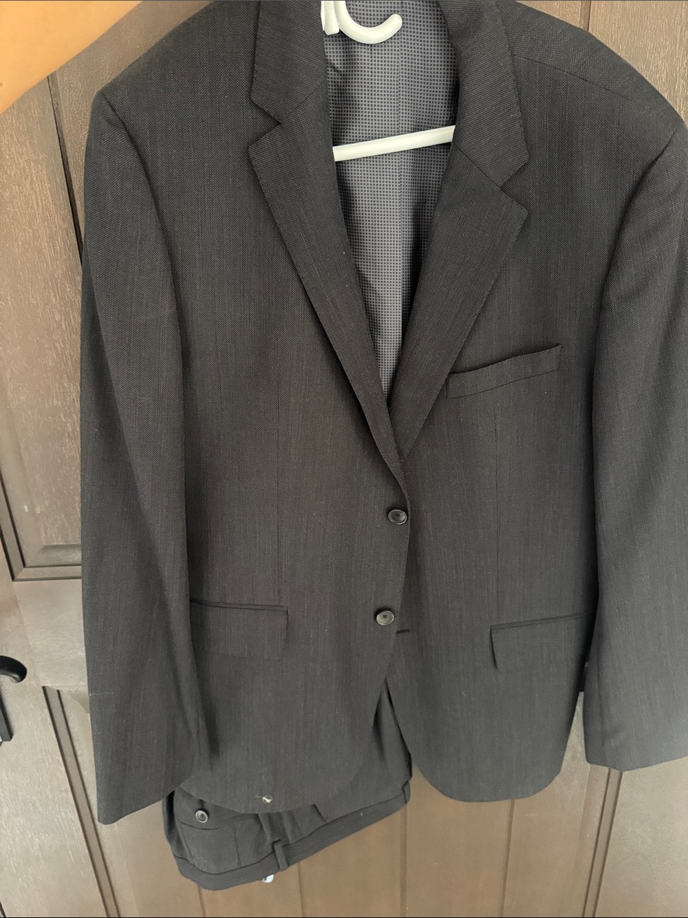 Hugo Boss Men's Dark Gray Two-Button Suit Jacket